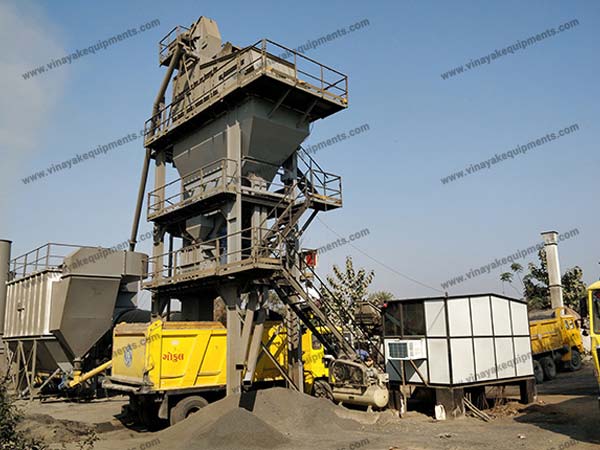 road construction asphalt batch mix plant