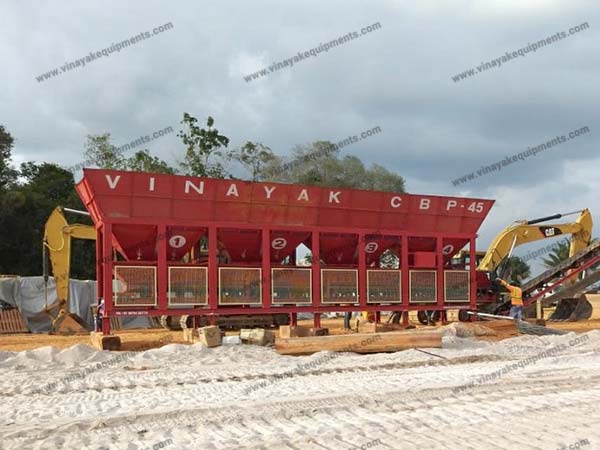 stationary concrete batching plant