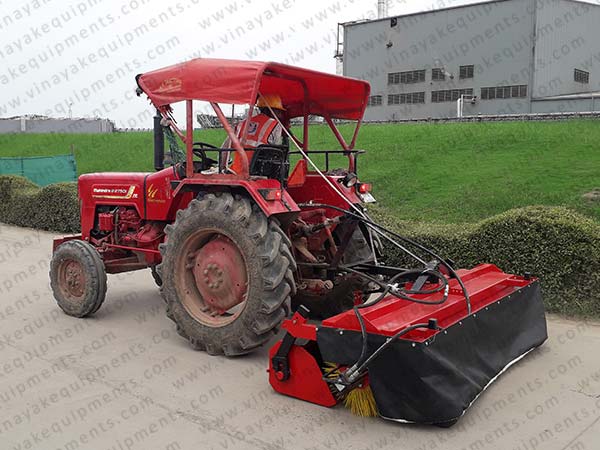 tractor mounted road sweeper machine